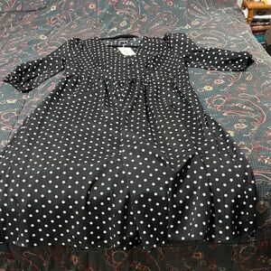 BloomChic Black and White Polka Dot Blouse